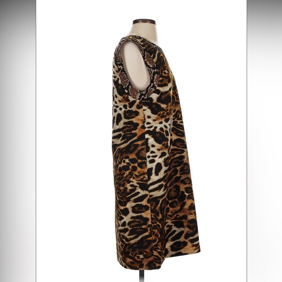 Boutique Moschino Animal Print Mini Dress Size US 10 - Picture 7 of 13